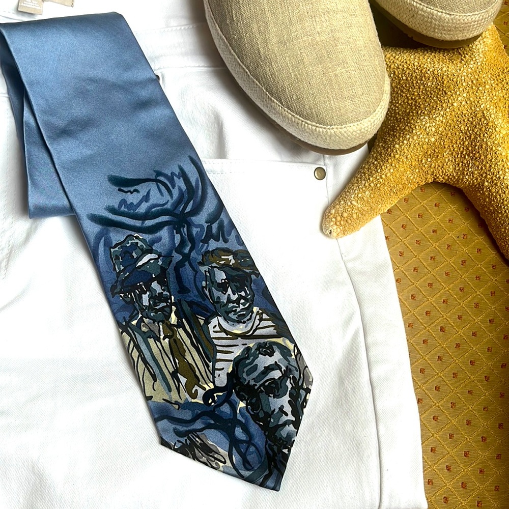J. Garcia 1996 vintage art tie in EUC art 100% SILK Race Record Dream collection